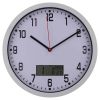 Часы настенные Timelike™ (25 см) с термометром и датой M-02-B белый