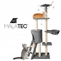 Когтеточка-будиночок для котів, подряпана Malatec 138см