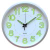 Фосфорные настенные часы Светящиеся Круглые (30 см) Timelike™ Ph-01-W серебристые