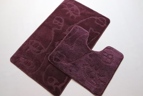 Набор ковриков в ванную и туалет Vonaldi 100*60 см и 50*60 см violet 10567