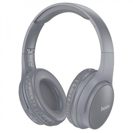 Бездротові накладні навушники Hoco W40 | BT5.3, 7H, AUX / TF Card, Type-C | Сірий