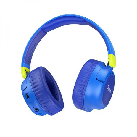 Bluetooth Стерео Гарнітура Hoco W43 | BT5.3, AUX / TF, 25h, Touch Control | Синій