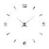 Настінні годинники 3D 130 см NC (Чехія) Арабські2-S великі оригінальні сріблясті Коричневий