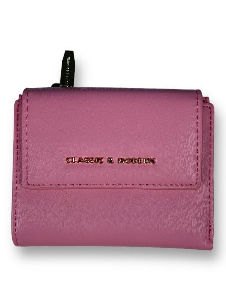 Жіночий гаманець Tailian екошкіра 1 відділення для купюр та 5 відділень для карток розмір:12*10*2 см рожевий