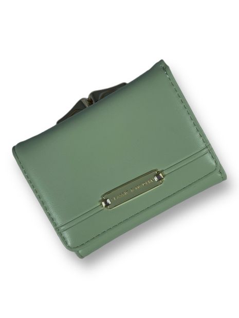 Жіночий гаманець Tailian екошкіра одне відділення для купюр та одне прозоре відділення розмір:10,5*9*3 см зелений