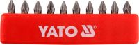 Набір біт хрестових PН1 1/4" 25 мм 10 шт Yato YT-0474