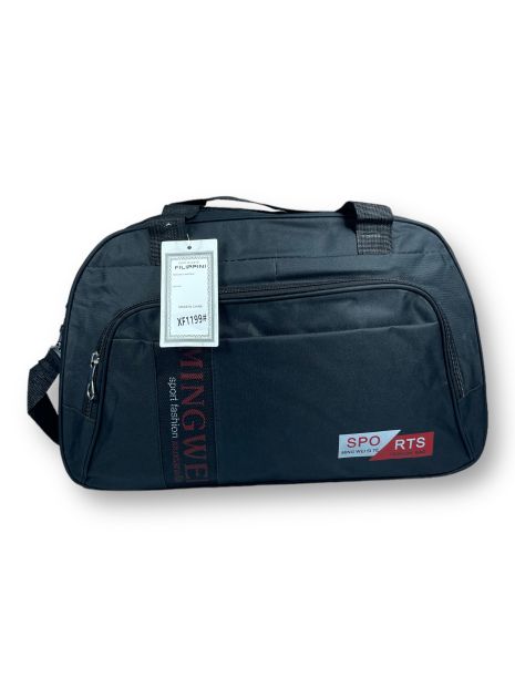 Дорожня сумка Sports, 20 л, 1 відділення, 1 додаткове відділення, наплічний ремінь, розмір: 45*28*17 см, чорна