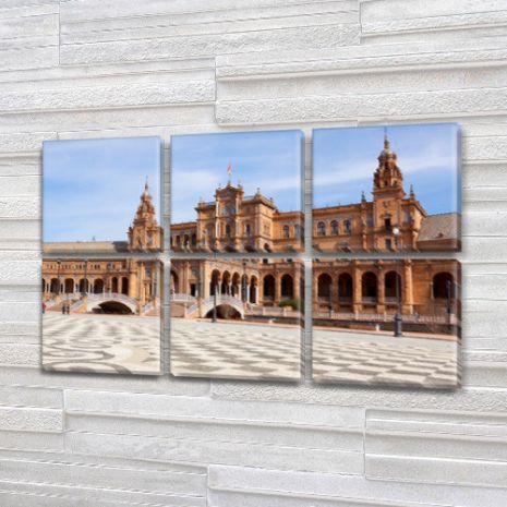 Модульна картина Площа Іспанії на Полотні, 72x110 см, (35x35-6)