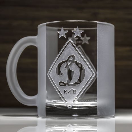 Чашка с гравировкой лого футбольного клуба Динамо Киев SandDecor