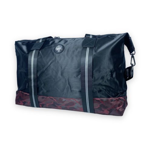 Дорожня універсальна сумка 25 л FEIFANLITUO 1 відділ додаткові кишені нейлон розмір: 45*35*15 см чорно-бордовий