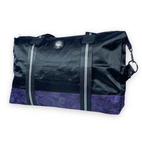 Дорожня універсальна сумка 25 л FEIFANLITUO 1 відділ додаткові кишені нейлон розмір: 45*35*15 см чорно-фіолетовий