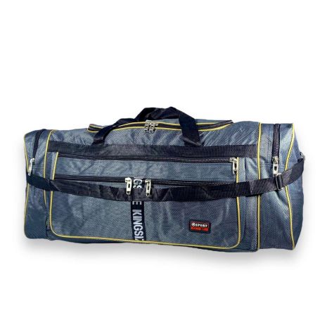 Дорожня сумка велика Sport 1 відділення 3 фронтальні кишені 2 бокові кишені розмір: 80*35*30 см сіра