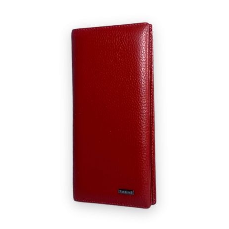 Жіночий гаманець натуральна шкіра Cardinal 3 відділи для купюр 10 осередків для карт розмір: 18.5*9.5*2 см червоний