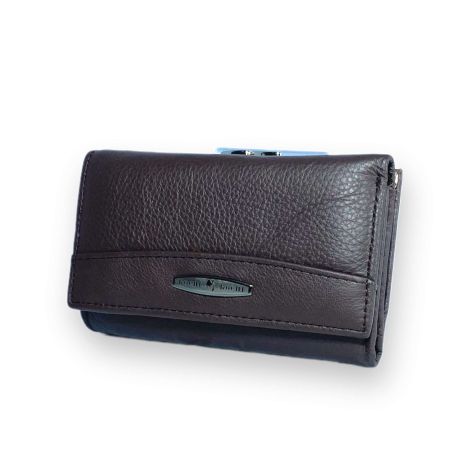 Жіночий гаманець Kochi натуральна шкіра 2 відділи зовнішнє відділення розмір: 13.5*9*3 см коричневий