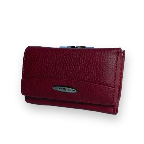 Жіночий гаманець Kochi натуральна шкіра 2 відділи зовнішнє відділення розмір: 13.5*9*3 см бордовий