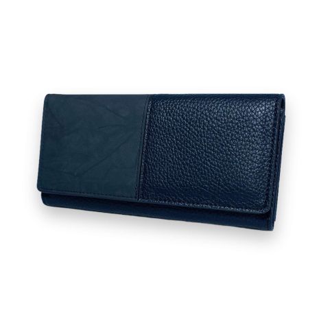 Жіночий гаманець екошкіра 2 відділення для купюр 6 осередків для карток розмір: 19*10*3 см чорний