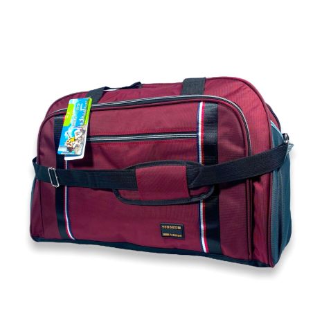 Дорожня сумка 60 л TONGSHENG одне відділення внутрішня кишеня дві фронтальні кишені розмір: 60*40*25 см бордова