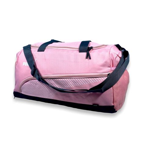 Спортивна сумка с кишенею для взуття фронтальна кишеня бокова кишеня розмір: 53*25*25 см рожева