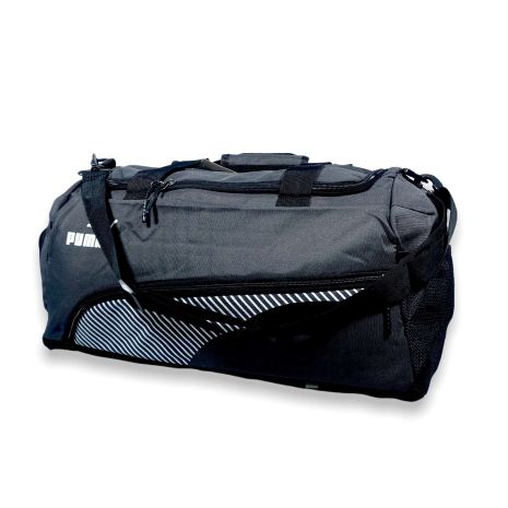 Спортивна сумка с кишенею для взуття фронтальна кишеня бокова кишеня розмір: 53*25*25 см темно-сірий