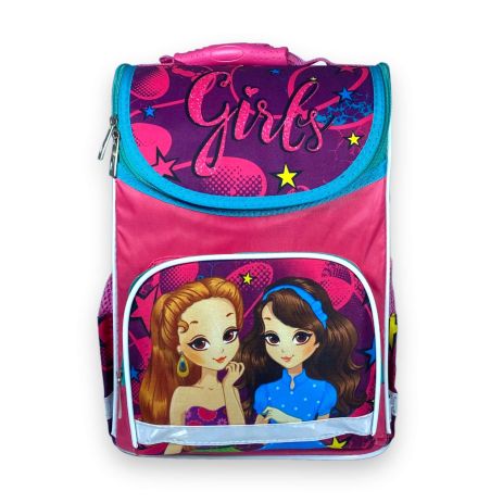 Шкільний рюкзак для дівчинки Space один відділ фронтальна кишеня бічні кишені розмір 33*28*15 з дівчатками