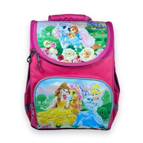 Шкільний рюкзак для дівчинки Space один відділ фронтальна кишеня бічні кишені розмір 33*28*15 з принцесами