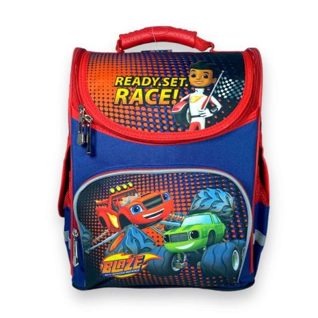 Шкільний рюкзак Space для хлопчика, ​одне відділення, бічні кишені, розмір: 33*28*15 см, з машинами