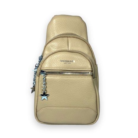 Слінг сумка жіноча через плече Fashion&bags два відділення екошкіра розміри 25*15*7см хакі
