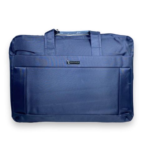 Портфель для ноутбука Zhaocaique, два відділення, кишені, ремінь, розмір 45*35*10 см синій
