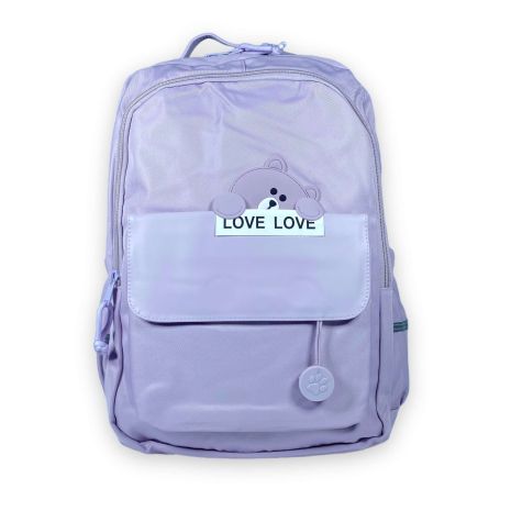 Рюкзак Juxianzi міський 25 л два відділення, фронтальна кишеня, бічні кишені, розмір 45*33*15 см, фіолетовий