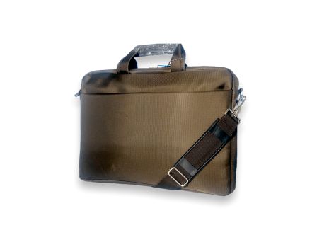 Портфель для ноутбука Zhaocaique 709, одне відділення, кишені, ремінь, розмір 40*28*6 см коричневий
