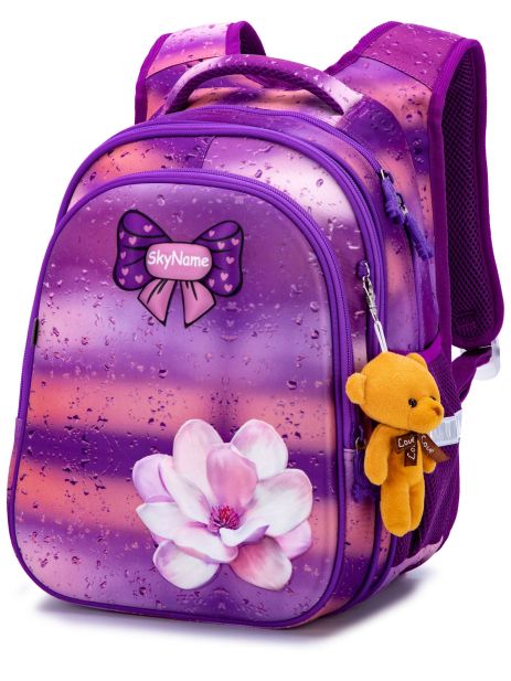 Рюкзак дитячий, R1-026, шкільний для дівчинки, SkyName (Winner) розмір 37*30*16 см, рожево-фіолетовий