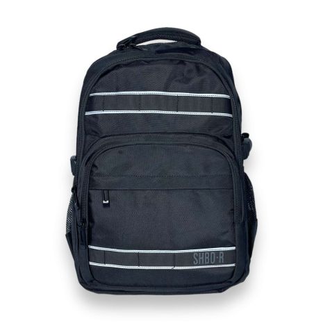 Рюкзак міський SHBO-R 25 л, два відділення, фронтальні кишені, бічні кишені, розмір 46*31*16см, чорний