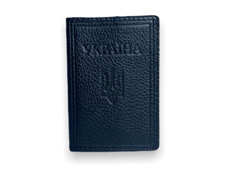 Обкладинка шкіряна BagWay для паспорта громадянина України ручна робота розмір 14х9.5х0.5 см чорний