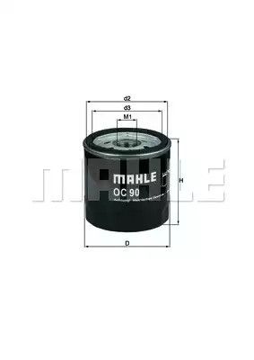 Фильтр масла Mahle OPEL, MAHLE (OC90)