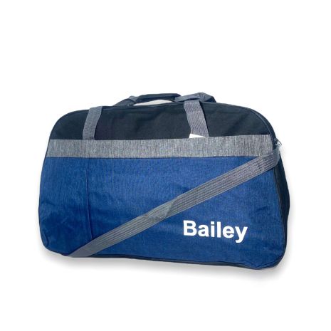 Дорожна сумка Bailey один відділ фронтальна кишеня ручки з"ємний ремінь 65*40*25см синій