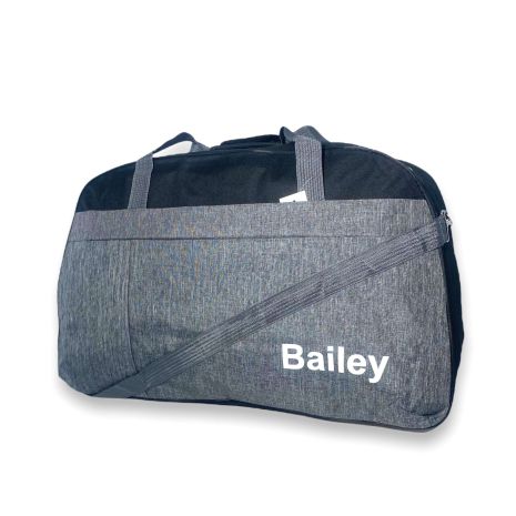 Дорожна сумка Bailey один відділ фронтальна кишеня ручки з"ємний ремінь 65*40*25см сірий