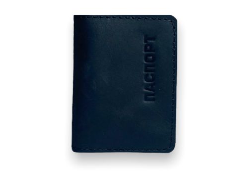 Обкладинка для паспорта BagWay ID паспорта документів шкіра ручна робота 4 відділи розм10.5х8х0.5см чорний