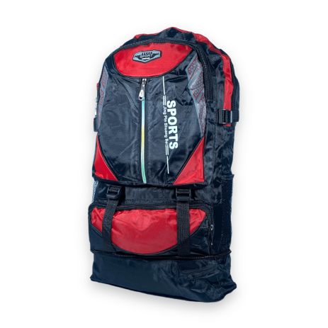 Рюкзак туристичний 35 л, з розширенням, один відділ, 3 фронтальні кишені, розмір: 50(62)*35*17 см, червоний