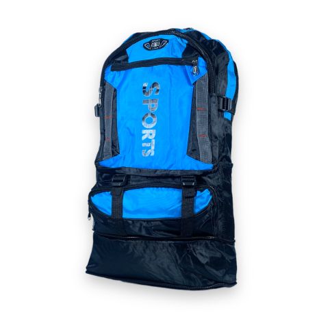 Рюкзак з розширенням туристичний, 35 л, один відділ, 3 фронтальні кишені, розмір: 50(62)*35*17 см, синій