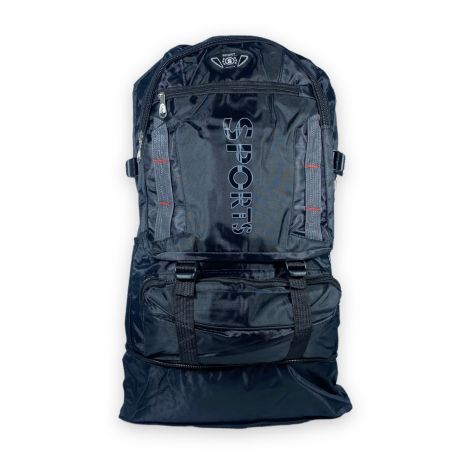 Рюкзак з розширенням туристичний, 35 л, один відділ, 3 фронтальні кишені, розмір: 50(62)*35*17 см, чорний