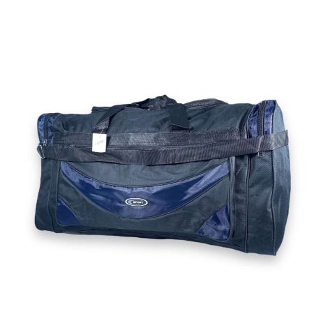 Дорожня сумка велика Sport 1 відділення 1 кишеня на лицевій стороні 2 бокові кишені розмір:75*40*30 см чорно-синя