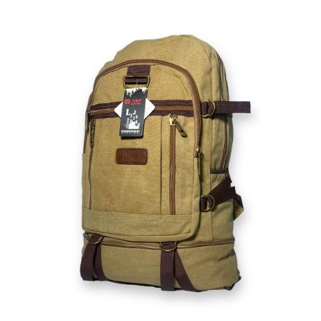 Брезентовий рюкзак, з розширенням розміру, один відділ, додаткові кишені, розмір: 45(55)*35*15 см, койот