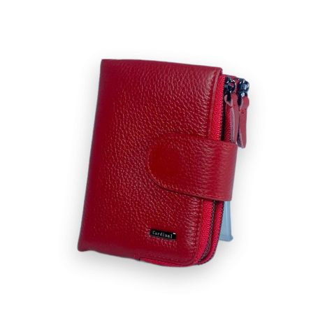 Жіночий гаманець Cardinal 2 відділи 2 зовнішні монетниці 12 осередків для карт розмір: 12*10*3 см червоний