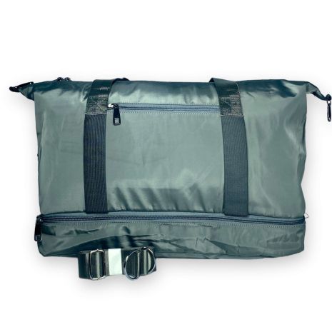 Дорожня сумка Bobo, два відділення, дві внутрішні кишені, фронтальна кишеня, розмір 47*35*25 см, сіро-зелений