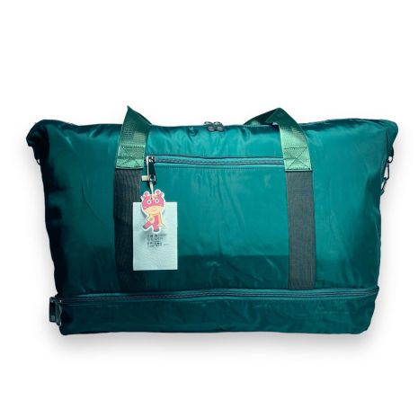 Дорожня сумка Bobo, два відділення, дві внутрішні кишені, фронтальна кишеня, розмір 47*35*25 см, зелений