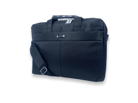 Чоловіча сумка для ноутбука 2020-А, 2 відділення, фронтальна кишеня, ремінь 135 см, розмір: 40*30*10 см чорна