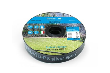 Шланг туман Presto-PS лента Silver Spray длина 100 м, ширина полива 11 м, диаметр 50 мм (803508-9)