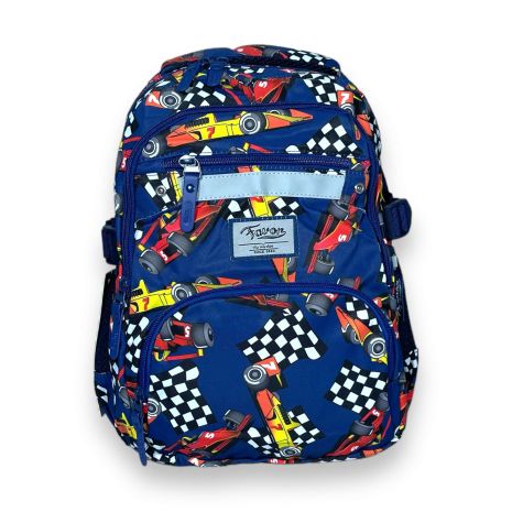 Шкільний рюкзак Favor для хлопчика, два відділення, фронтальні кишені, бічні кишені, розмір: 35*26*12см, синій