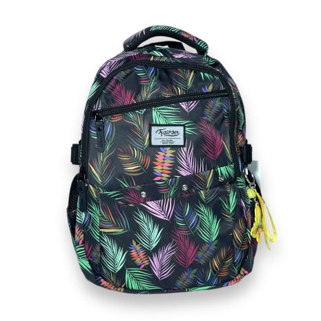 Шкільний рюкзак Favor для дівчинки, два відділення, фронтальна кишеня, розмір 40*27*15см, чорно-рожевий