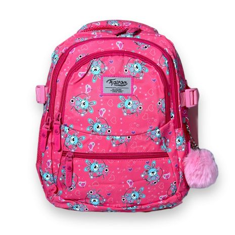 Шкільний рюкзак Favor для дівчинки, два відділення, фронтальні кишені, бічні кишені, розмір 35*26*12см рожевий